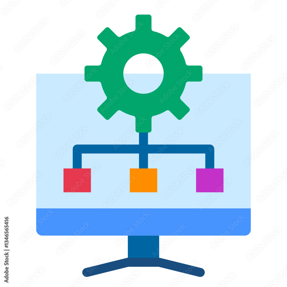 Algorithm Vector Design Icon Style Algorithm Vector Design Icon Style