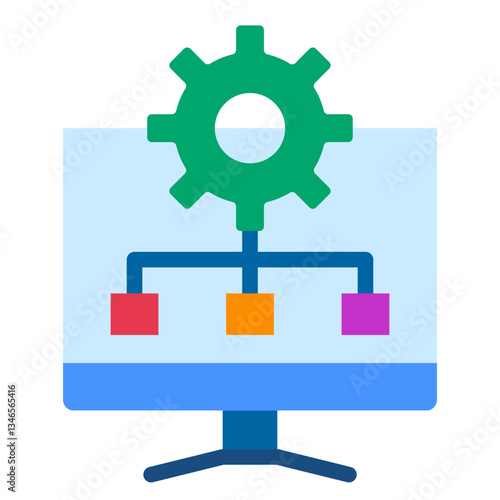 Algorithm Vector Design Icon Style