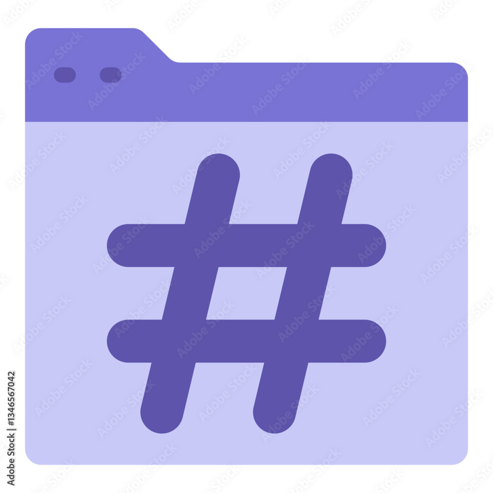Obraz premium Hashtag Vector Design Icon Style
