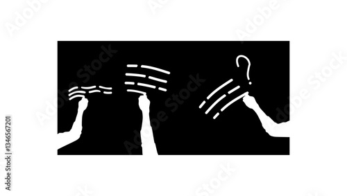discussion board , black isolated silhouette