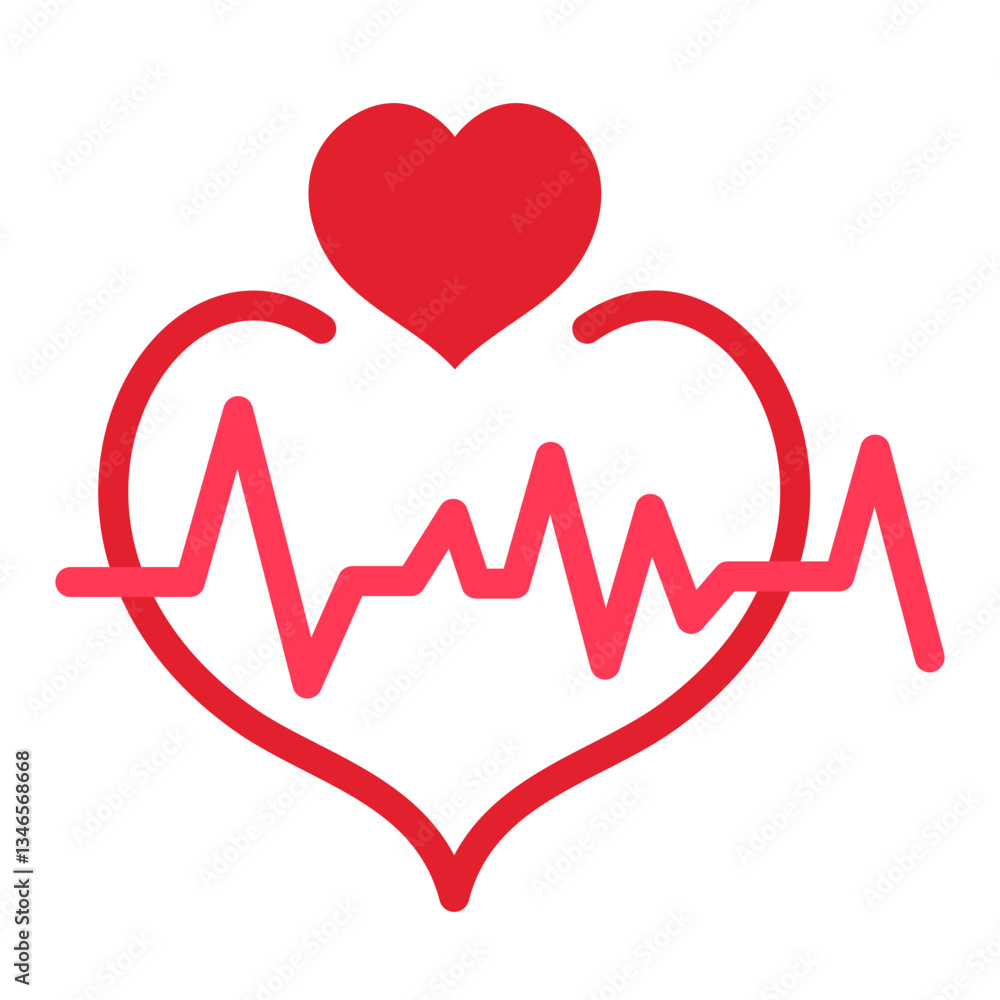 Heartbeat Vector Design Icon Style Heartbeat Vector Design Icon Style