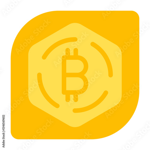 Bitcoin Vector Design Icon Style