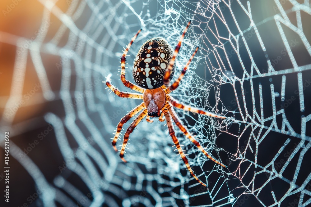 Naklejka premium Close-up Spider Banner