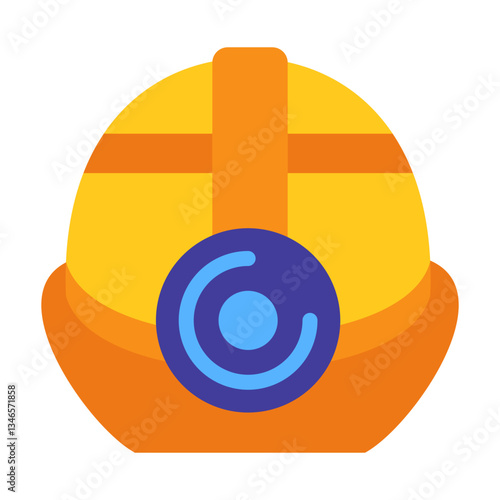 Hard Hat Light Vector Design Icon Style