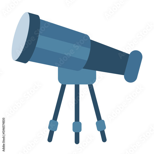 Telescope Lens Vector Design Icon Style