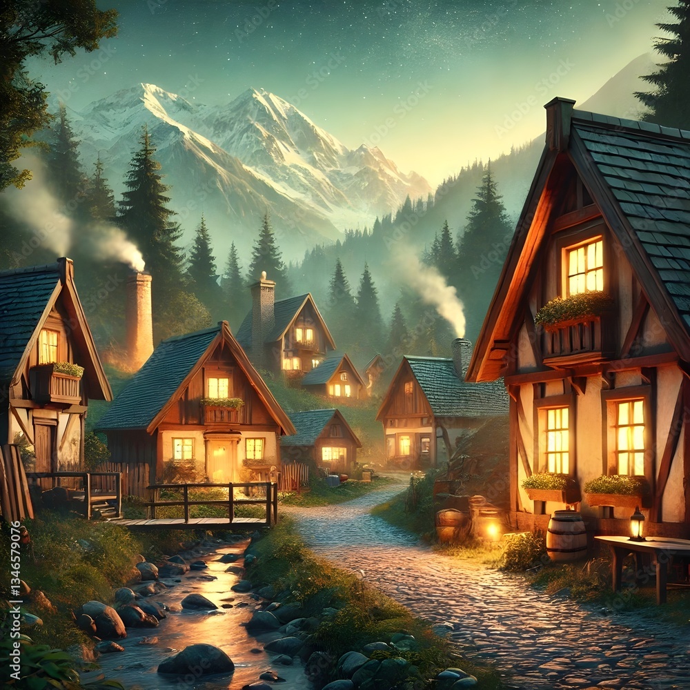 Fototapeta premium house in the mountains