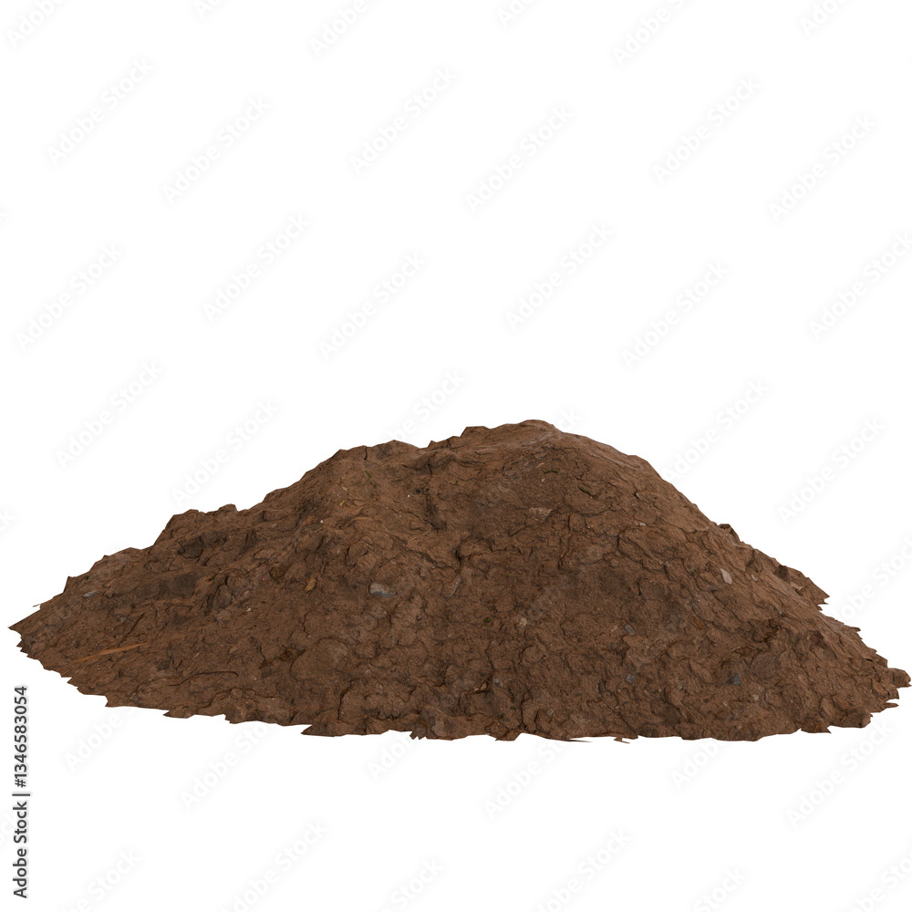Pile of dark brown soil Pile of dark brown soil