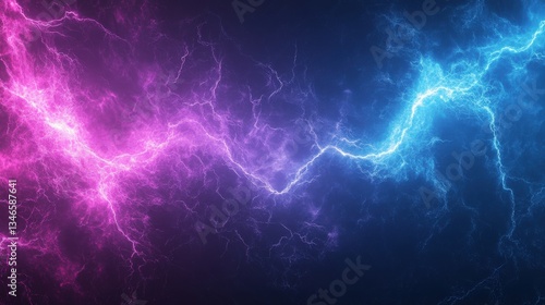 Electric storm gradient transitioning from dark graphic design featuring abstract purple and blue lightning discharge