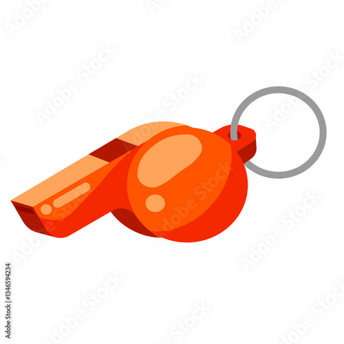 Whistle orange no background vector