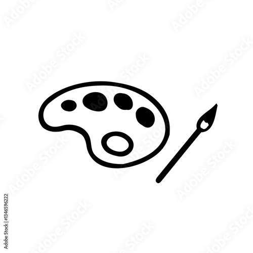 シンプルな絵の具のイラスト素材