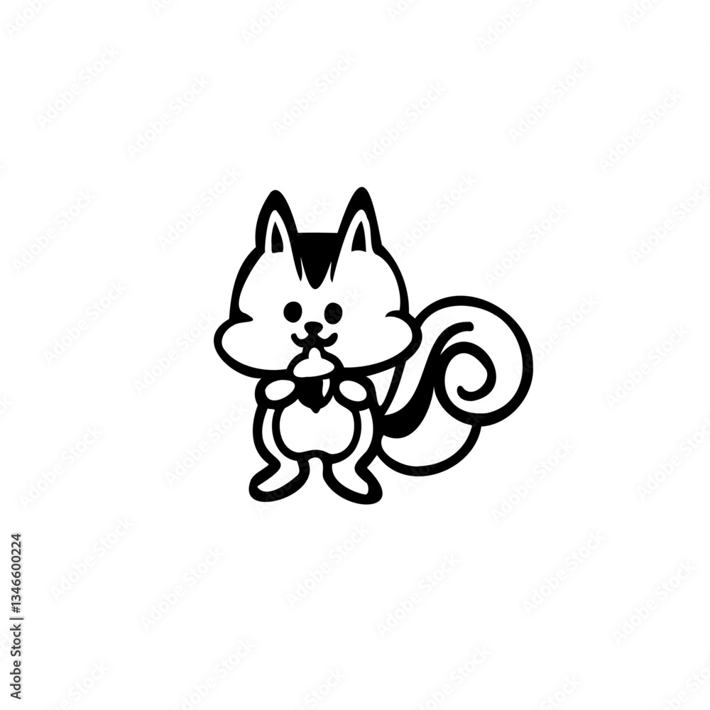 シンプルなリスのイラスト素材 シンプルなリスのイラスト素材