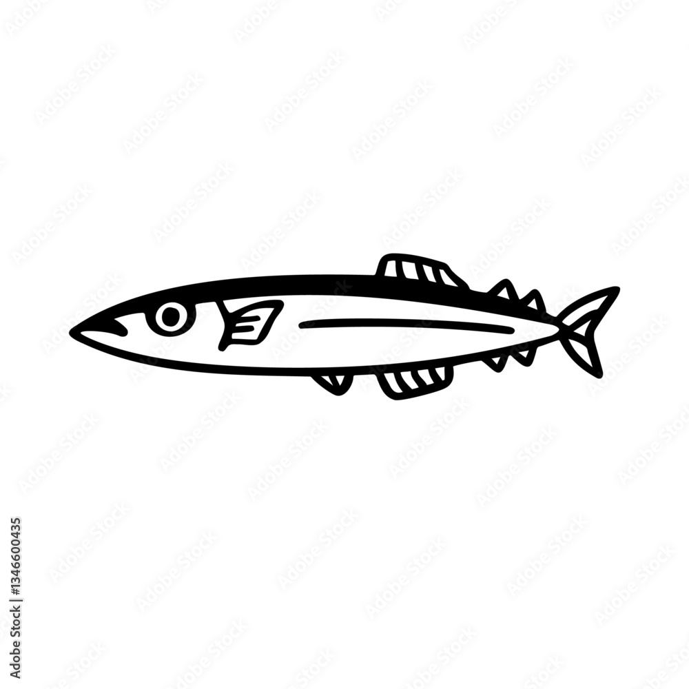 シンプルなサンマのイラスト素材 シンプルなサンマのイラスト素材