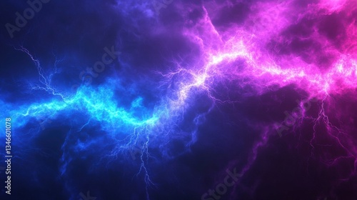 Stunning Electric Storm Gradient with Dark Graphite Transition - Vibrant and Abstract Background
