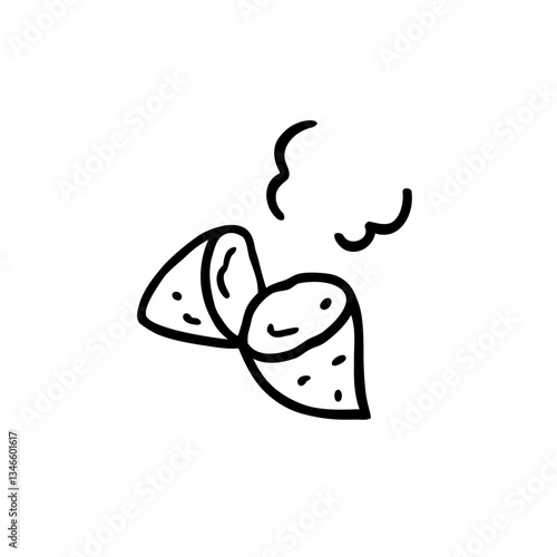 シンプルな焼き芋のイラスト素材
