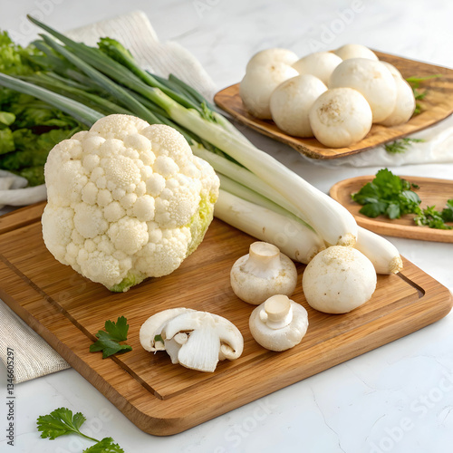 white vegetable healthy fresh natural