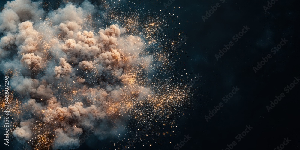 Obraz premium Fireworks Banner