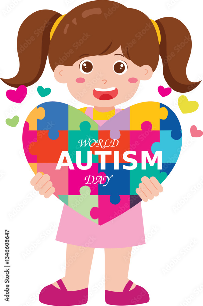 Kids Illustration for World Autism Awareness Kids Illustration for World Autism Awareness