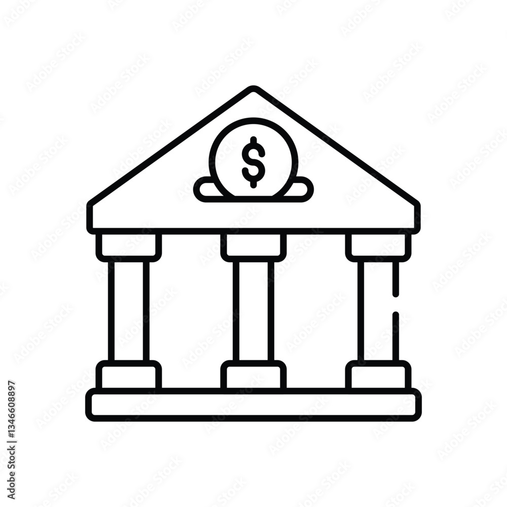 Bank Vector icon Bank Vector icon