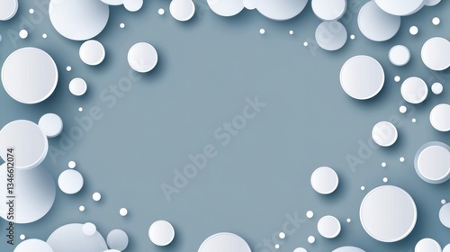 Abstract circles frame background