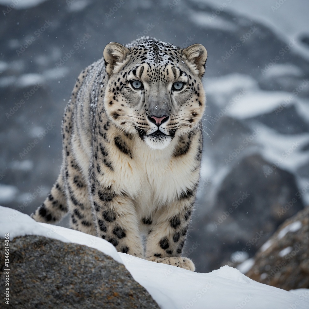 Obraz premium snow leopard portrait