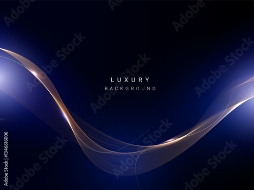Abstract elegant glossy flowing line background vector