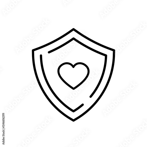 Shield heart Icon
