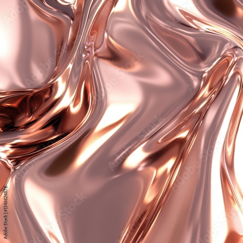 rose gold chrome surface warm ambient background