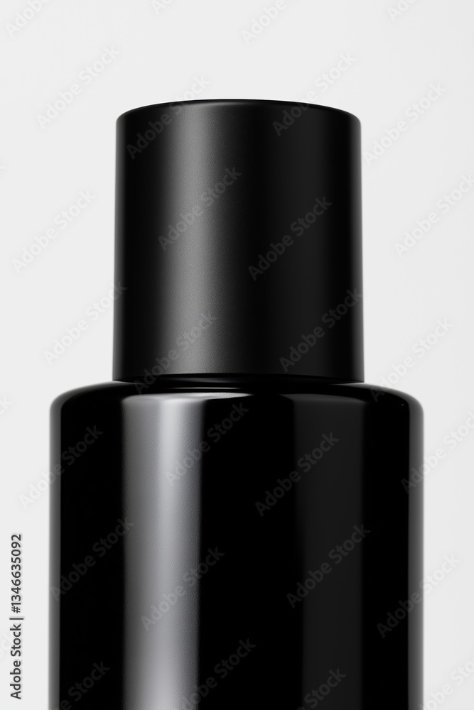 a sleek and modern black bottle with a glossy finish, capturing the essence of sophistication and luxury. The minimalist design exudes elegance a sleek and modern black bottle with a glossy finish, capturing the essence of sophistication and luxury. The minimalist design exudes elegance
