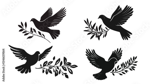 A Flying Dove – Peaceful Symbol of Freedom