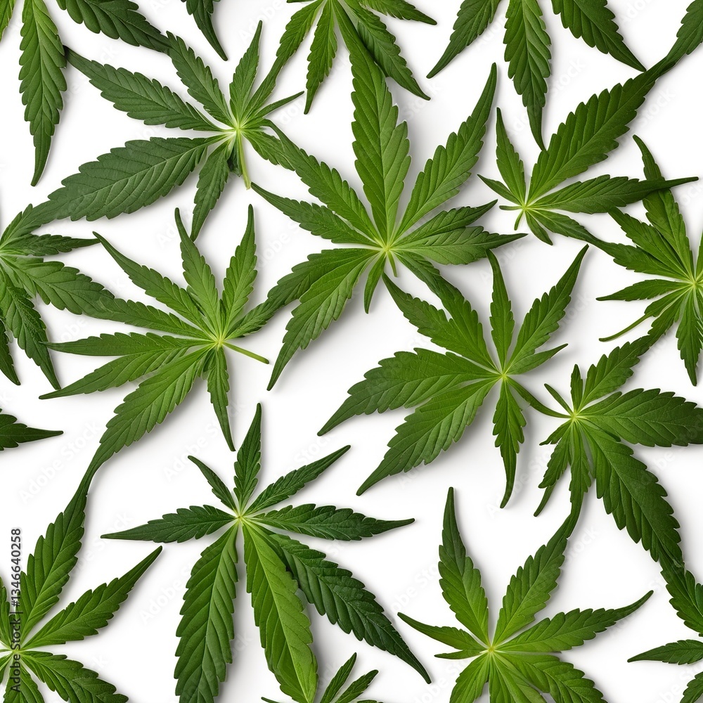 Detailed cannabis leaf with a smooth texture, bright green, isolated. Detailed cannabis leaf with a smooth texture, bright green, isolated.