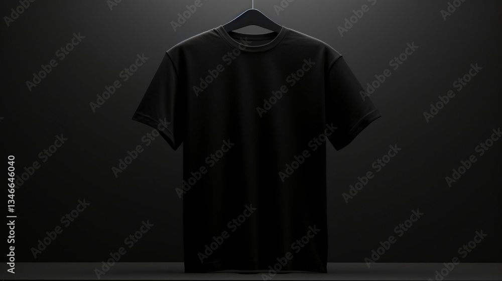 Plain black t-shirt displayed against a neutral background
Plain black t-shirt displayed against a neutral background