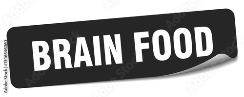brain food sticker. brain food label