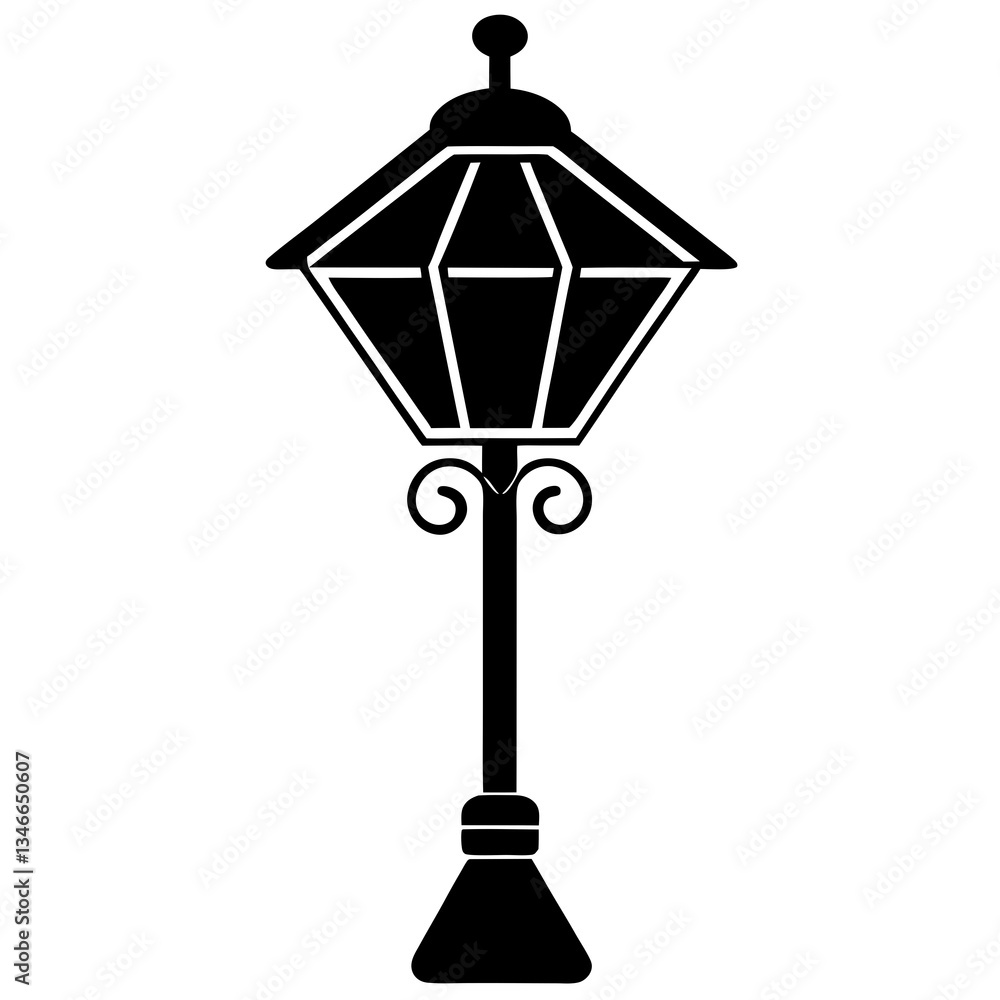 Lamp Icon Silhouette Vector Lamp Icon Silhouette Vector