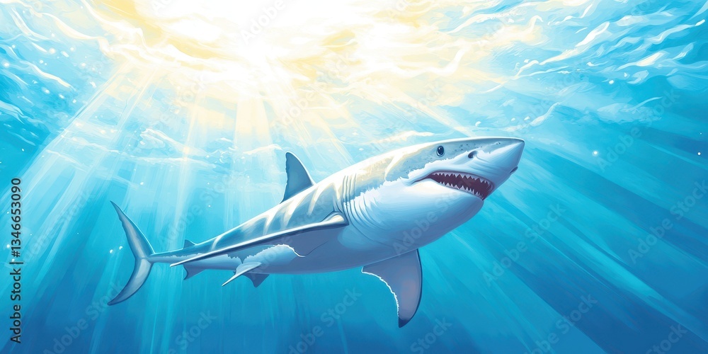 Fototapeta premium Ocean Predator Banner