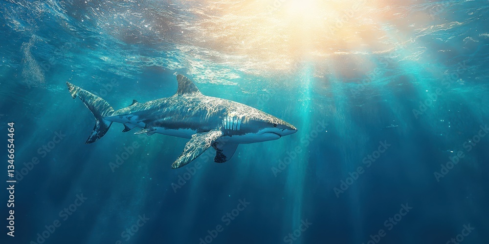 Fototapeta premium Ocean Predator Banner
