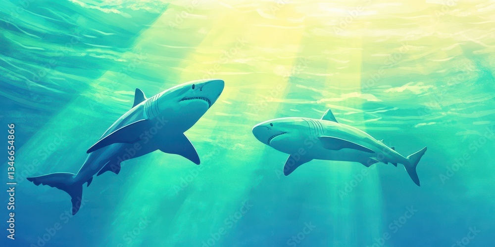 Obraz premium Ocean Predator Banner