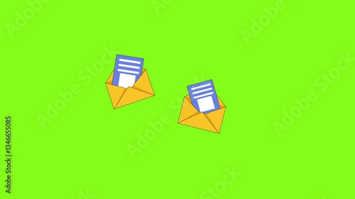 Mailbox Animation with Opening and Closing Mail Slot