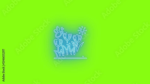 Spring Line Icon Animation – Minimalistic Bouncing Spring Outline