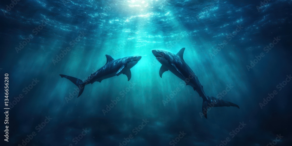Obraz premium Ocean Predator Banner