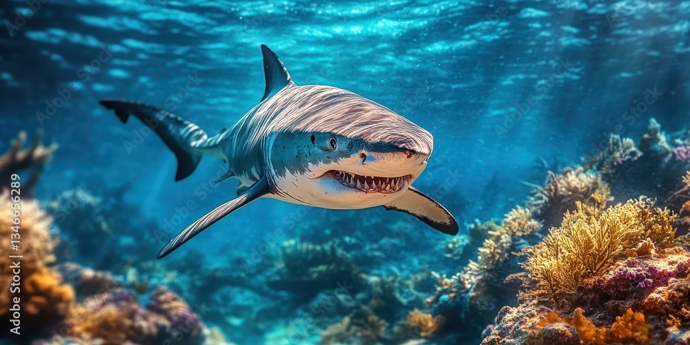 Naklejka premium Ocean Predator Banner