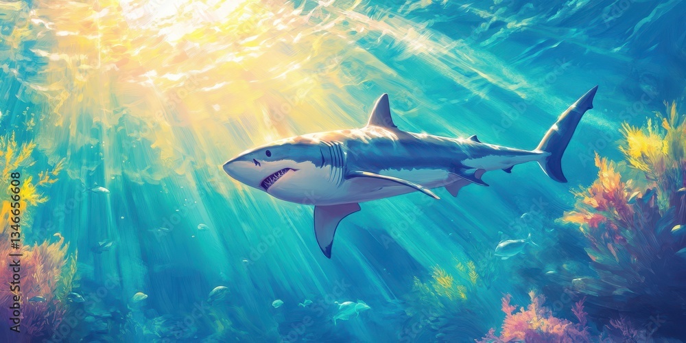 Fototapeta premium Ocean Predator Banner