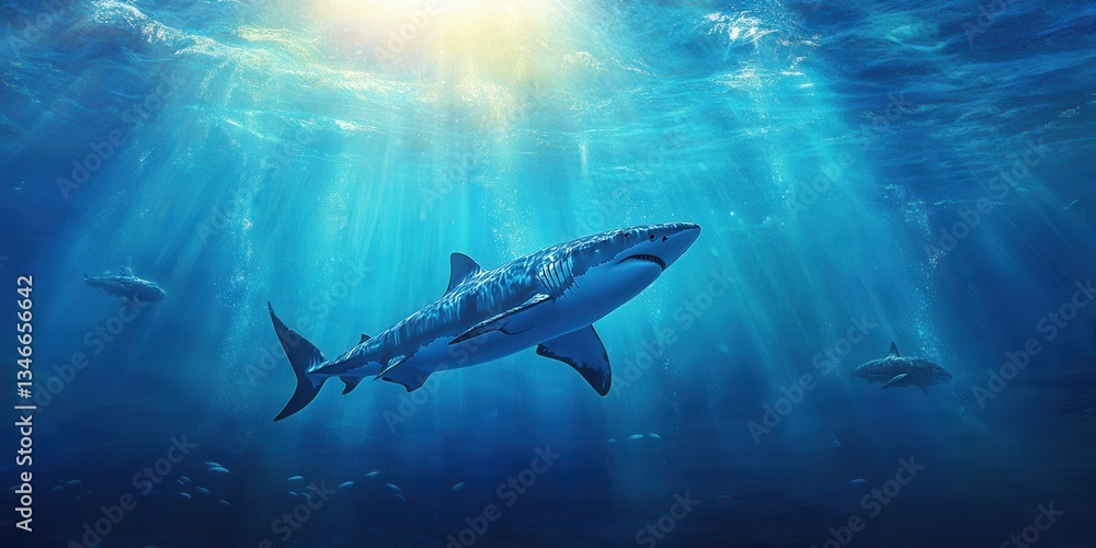 Fototapeta premium Ocean Predator Banner