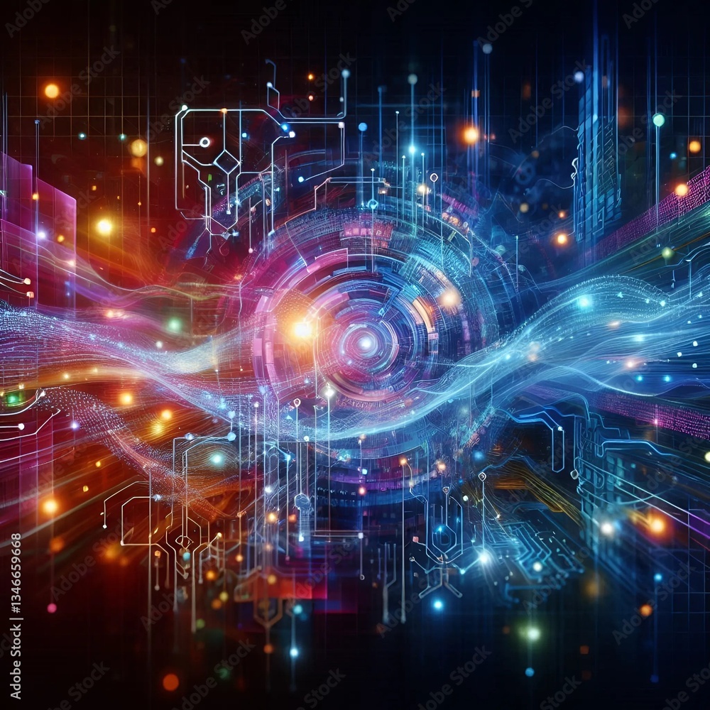 Fototapeta premium Advancing AI and IoT Integration: Revolutionizing Smart Technologies for Future Innovation 