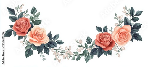 Victorian Rose Adornment, Floral wreaths