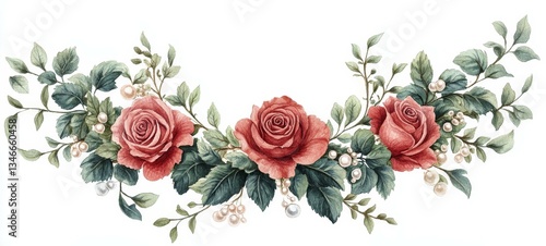 Victorian Rose Adornment, Floral wreaths