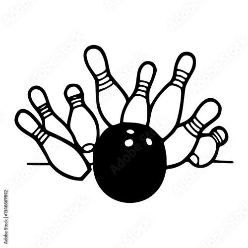 bowling strike line at graphic