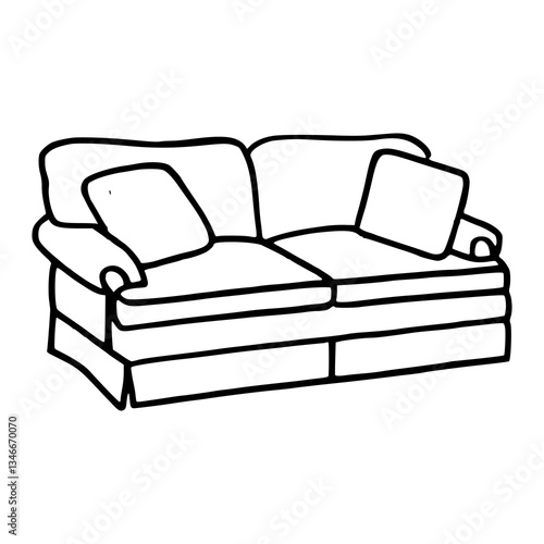 comfortable sofa vector graphic