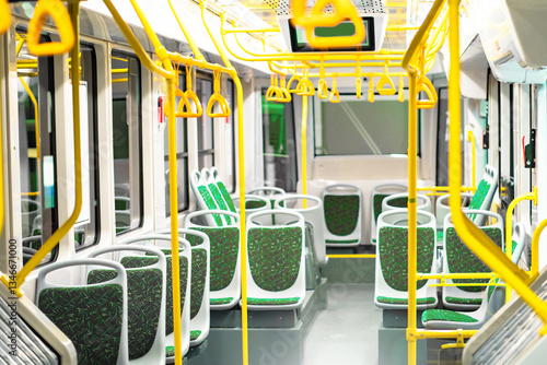 interior of the electric bu...
