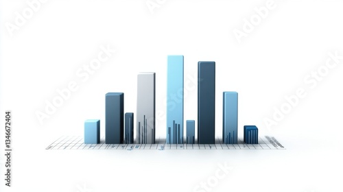 Free Download A sleek, modern bar graph in shades of blue and gray displaying data trends on a white background. - GFXLoad