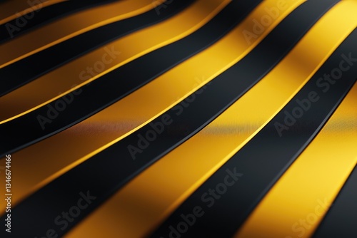 Wallpaper Mural Flowing black and gold stripes abstract design textiles studio close-up modern aesthetics for creative projects Torontodigital.ca